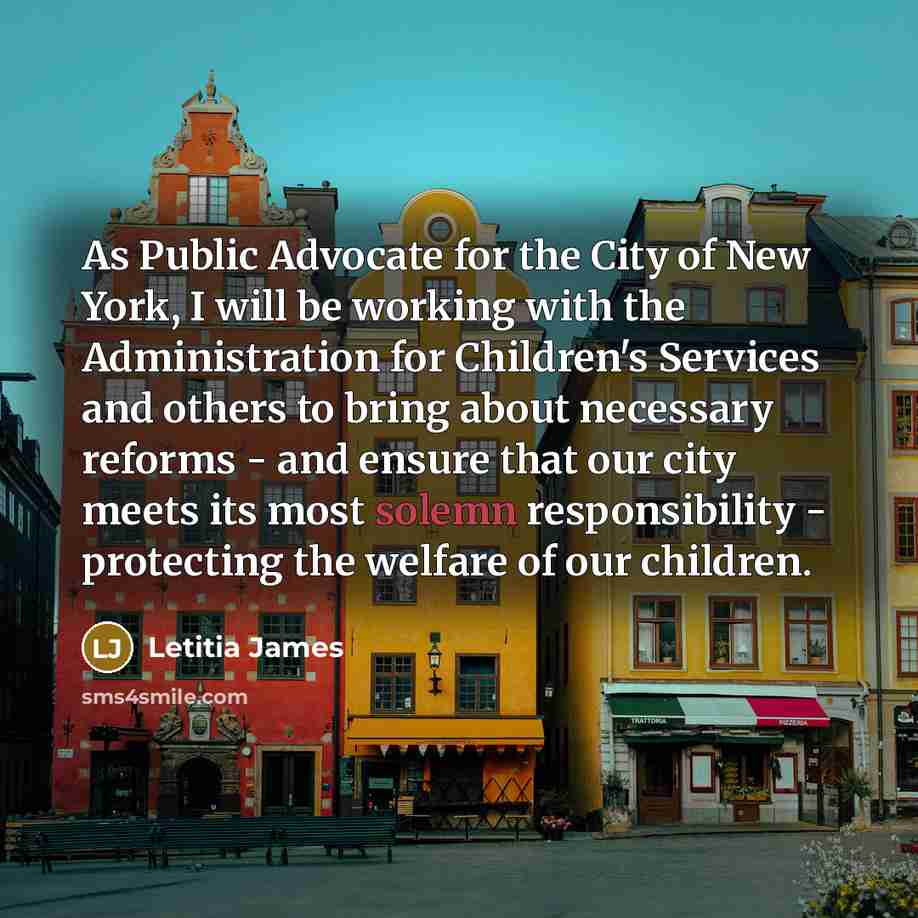 “As Public Advocate for the City of New York, I…” quote by Letitia James