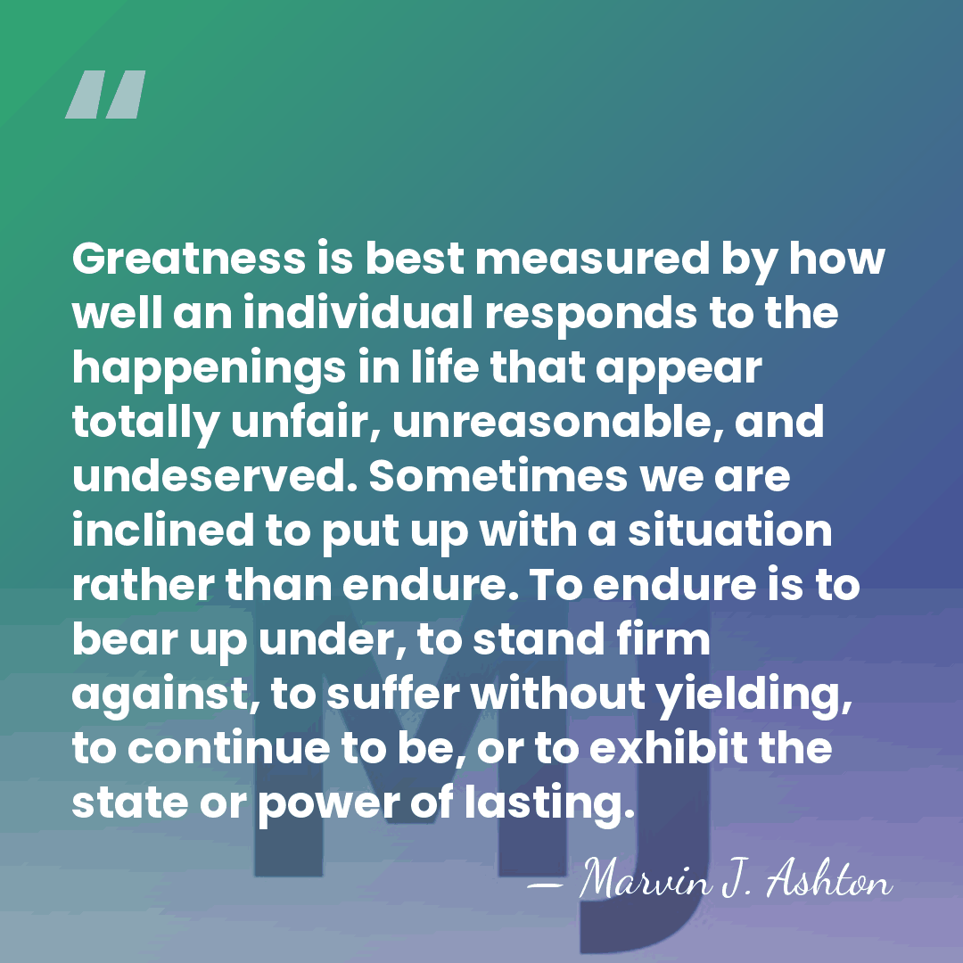 Greatness is best measured by how well an individual responds to the&hellip; - Marvin J. Ashton