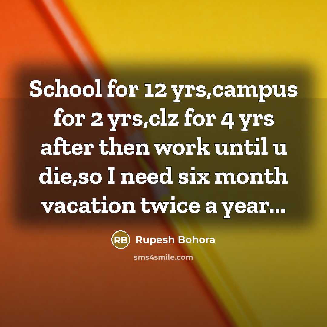 “School for 12 yrs,campus for 2 yrs,clz for 4 yrs…” quote by Rupesh Bohora