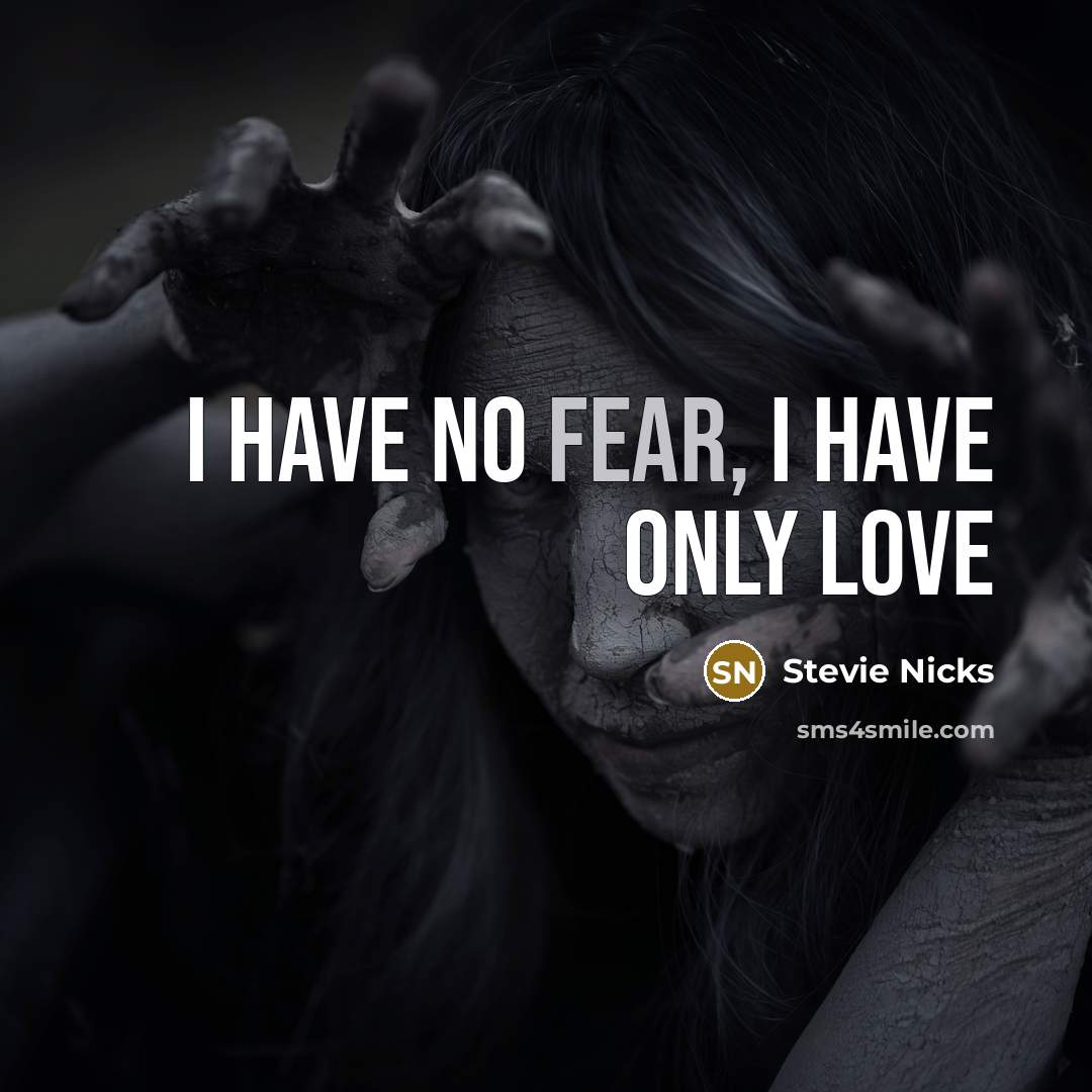 “I have no fear, I have only love…” quote by Stevie Nicks