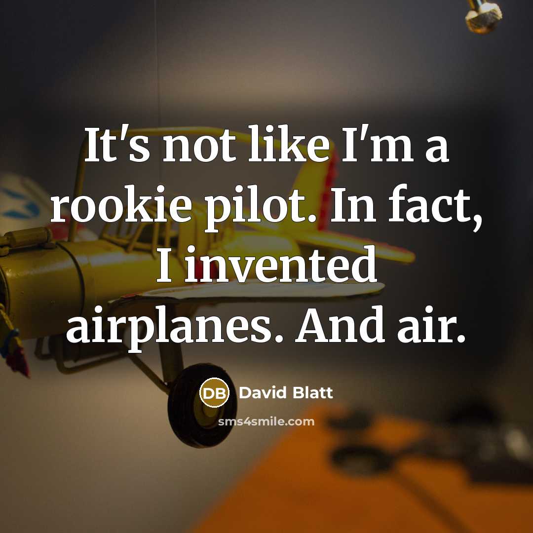 “It's not like I'm a rookie pilot. In fact, I…” quote by David Blatt