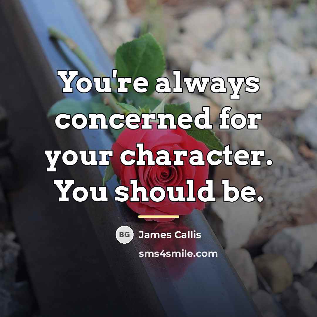 “You're always concerned for your character. You should be.…” quote by James Callis