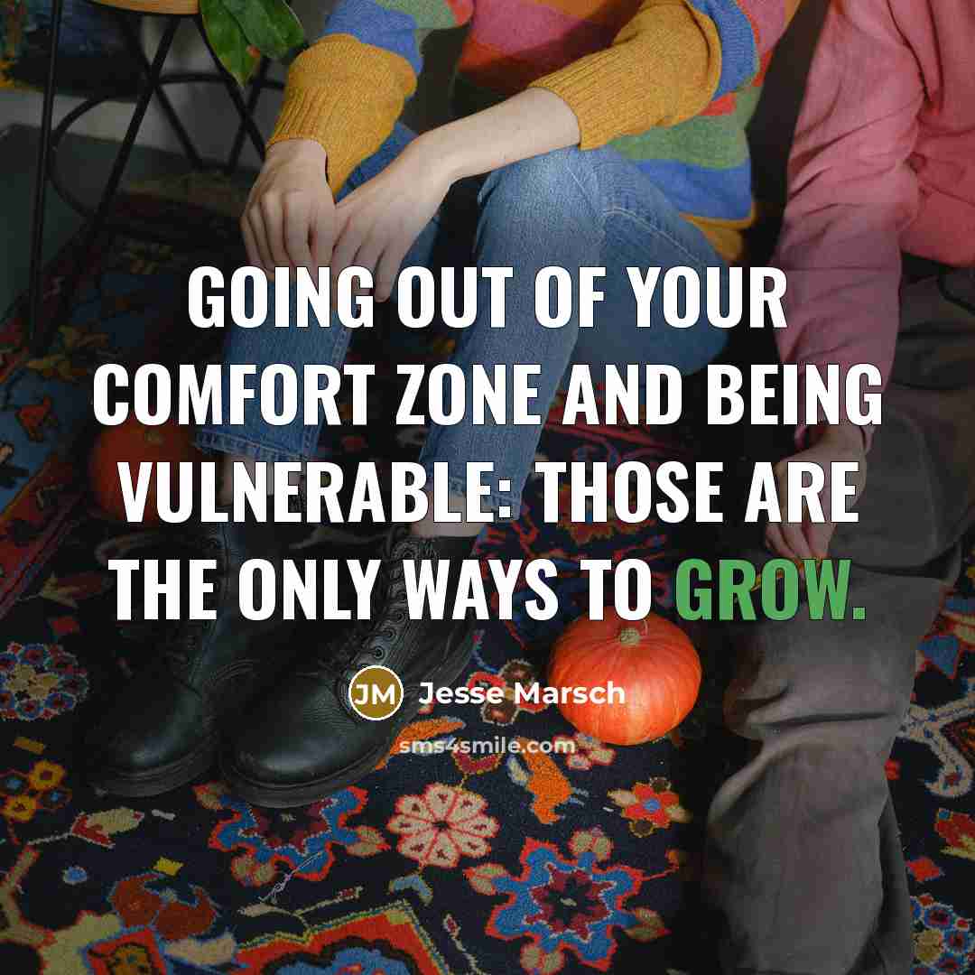 “Going out of your comfort zone and being vulnerable: Those…” quote by Jesse Marsch