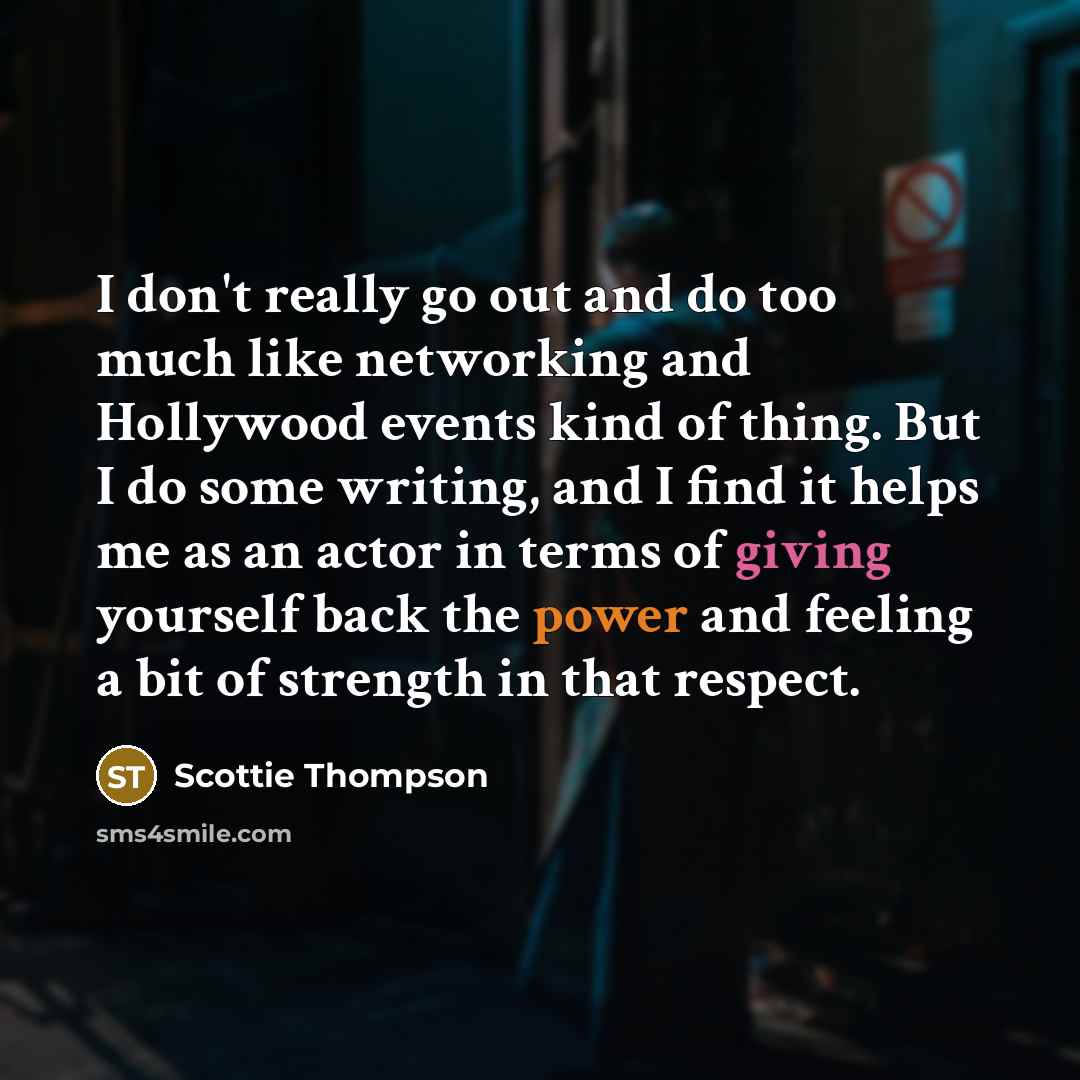 “I don't really go out and do too much like…” quote by Scottie Thompson