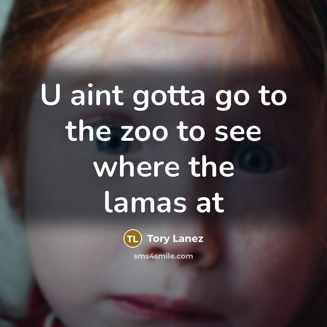 “U aint gotta go to the zoo to see where the lamas at” quote by Tory Lanez
