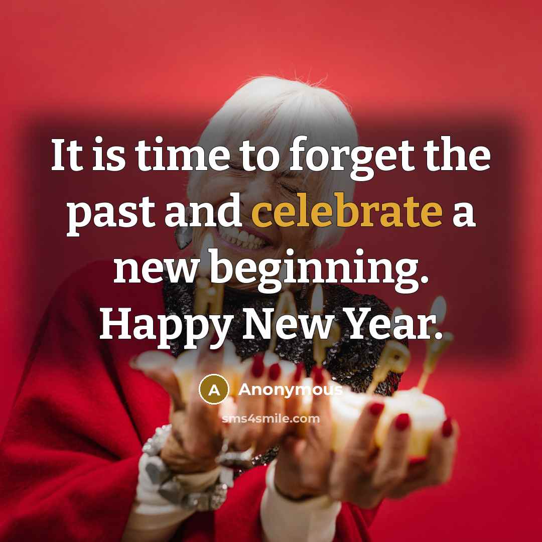 “It is time to forget the past and celebrate a…” quote by Anonymous