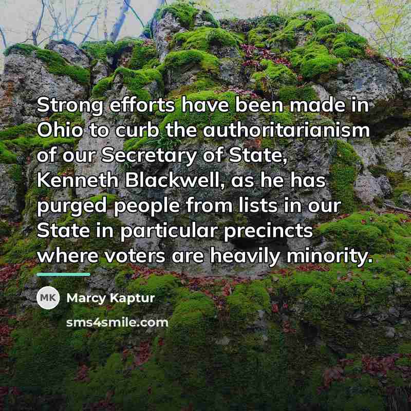 “Strong efforts have been made in Ohio to curb the…” quote by Marcy Kaptur
