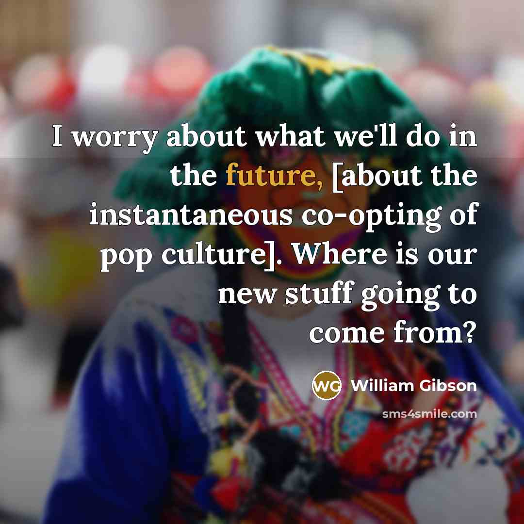 “I worry about what we'll do in the future, [about…” quote by William Gibson