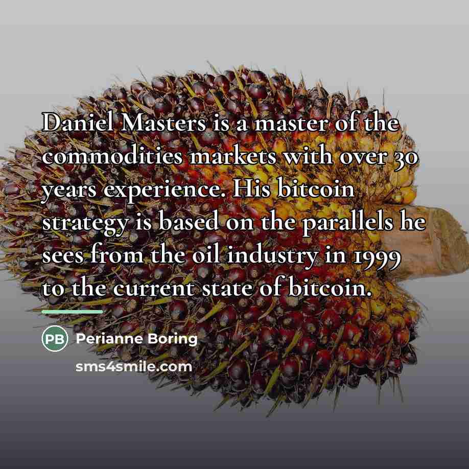 “Daniel Masters is a master of the commodities markets with…” quote by Perianne Boring