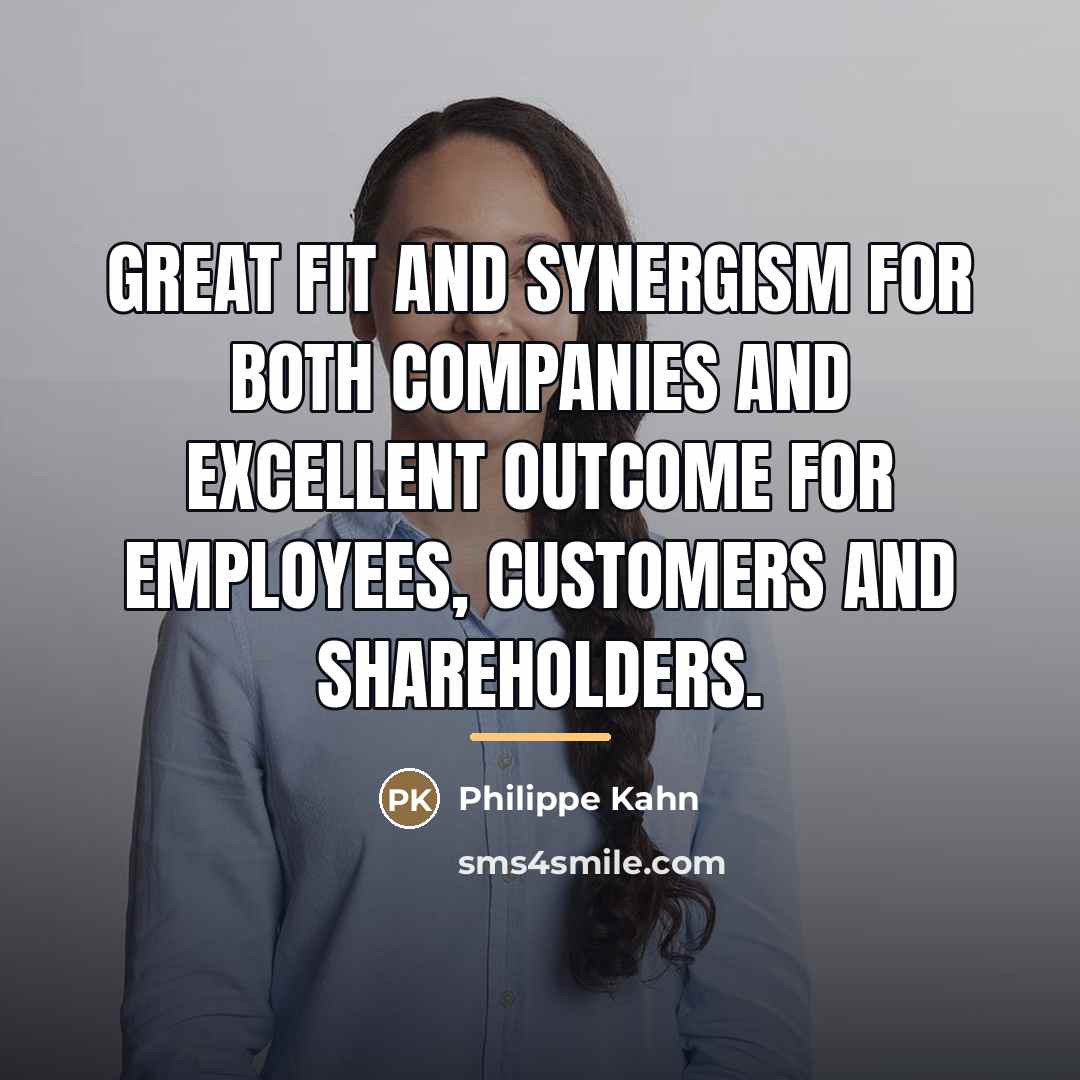 “Great fit and synergism for both companies and excellent outcome…” quote by Philippe Kahn
