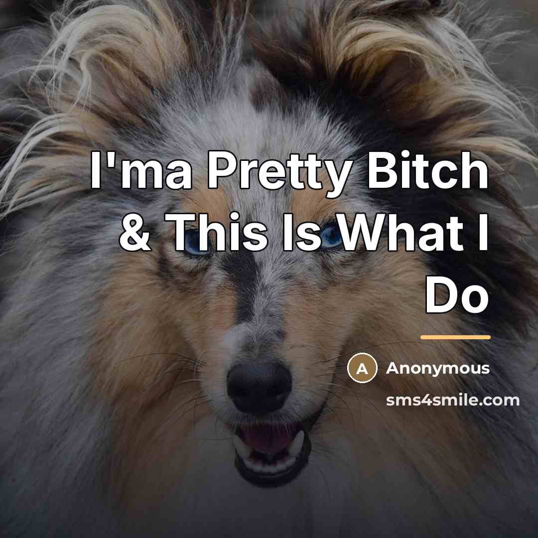 “I'ma Pretty Bitch & This Is What I Do…” quote by Anonymous