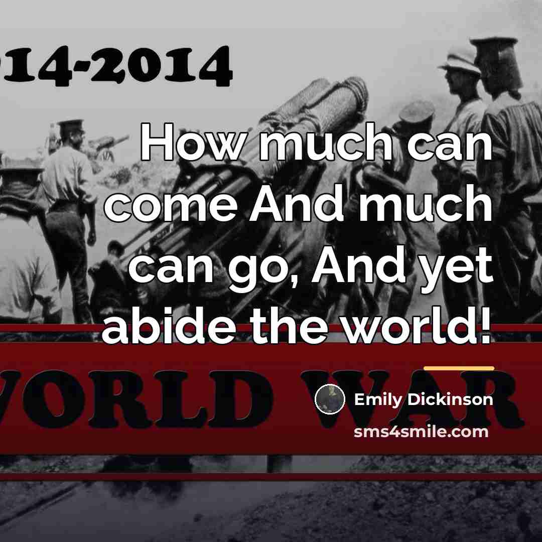 “How much can come And much can go, And yet…” quote by Emily Dickinson
