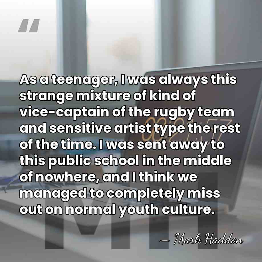 As a teenager, I was always this strange mixture of kind of&hellip; - Mark Haddon
