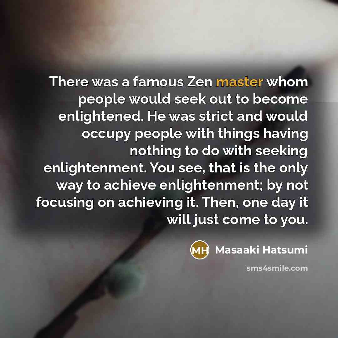 “There was a famous Zen master whom people would seek…” quote by Masaaki Hatsumi