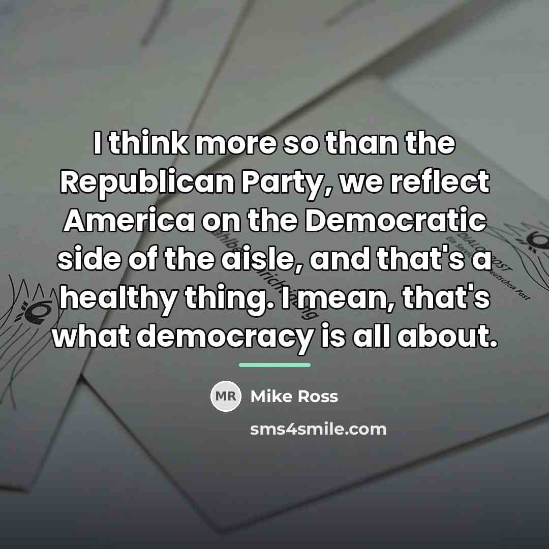 “I think more so than the Republican Party, we reflect…” quote by Mike Ross