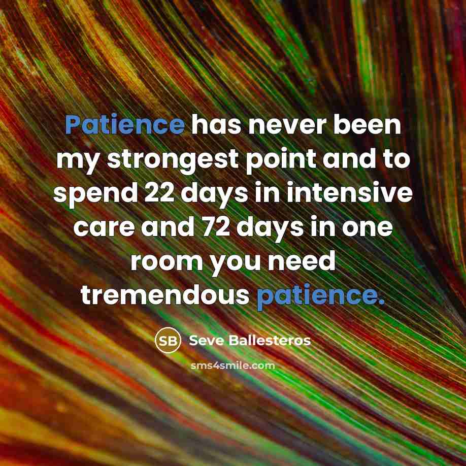 “Patience has never been my strongest point and to spend…” quote by Seve Ballesteros