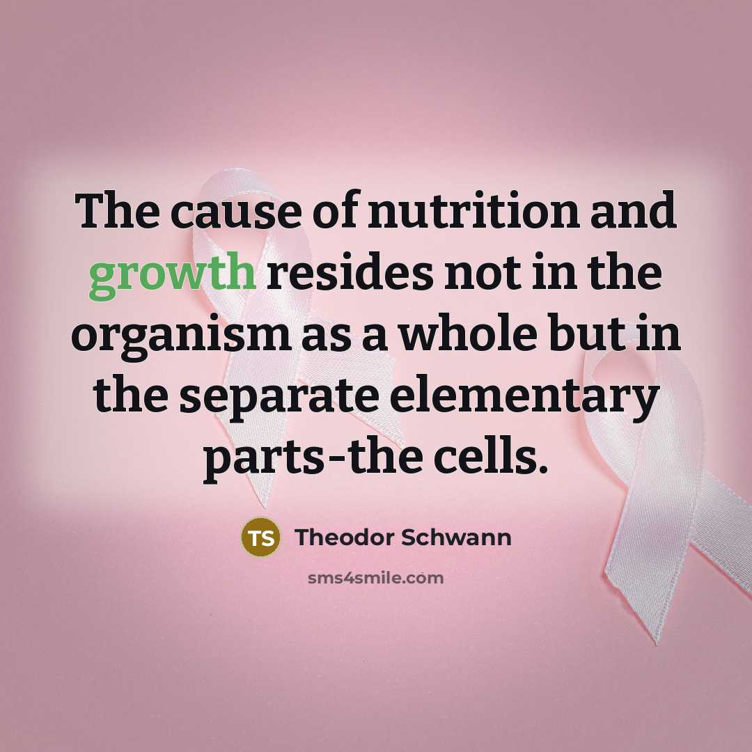 “The cause of nutrition and growth resides not in the…” quote by Theodor Schwann