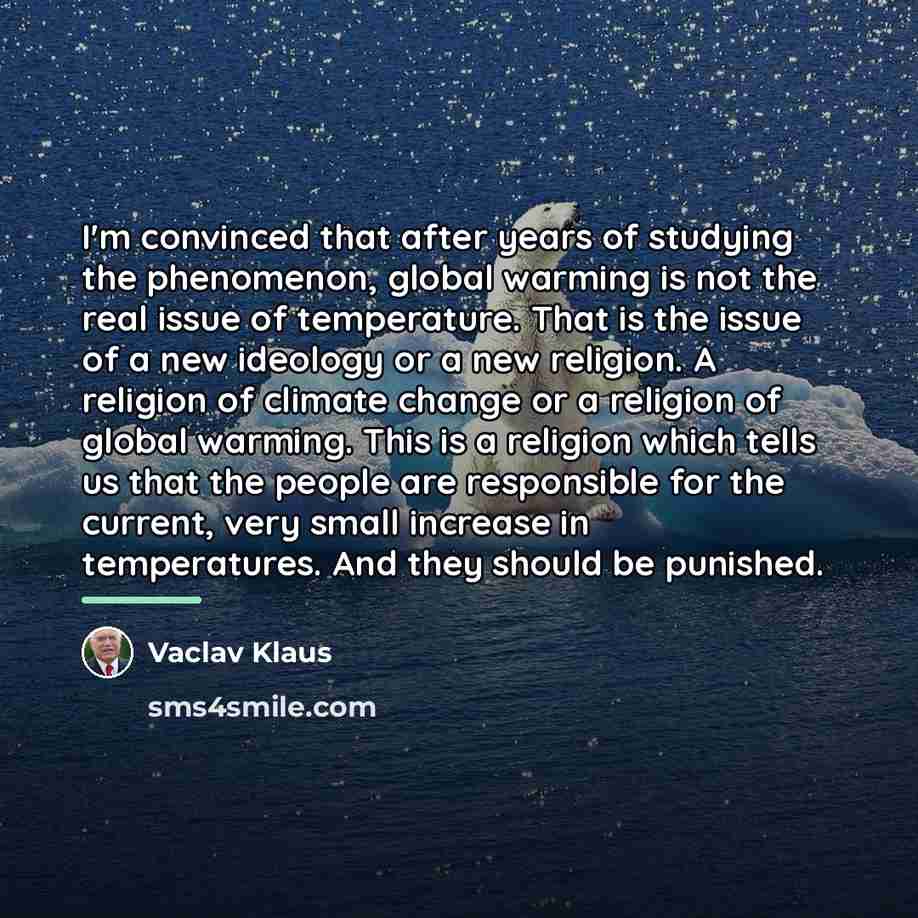 “I'm convinced that after years of studying the phenomenon, global…” quote by Vaclav Klaus