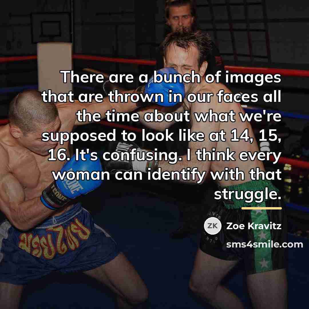 “There are a bunch of images that are thrown in…” quote by Zoe Kravitz