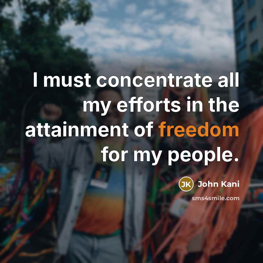 “I must concentrate all my efforts in the attainment of…” quote by John Kani