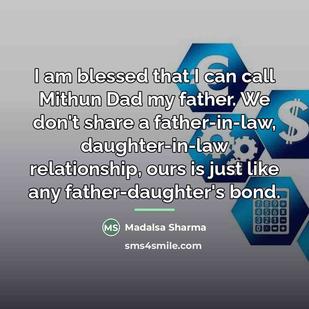 “I am blessed that I can call Mithun Dad my…” quote by Madalsa Sharma