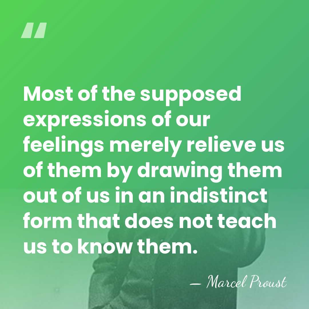 Most of the supposed expressions of our feelings merely relieve us of&hellip; - Marcel Proust