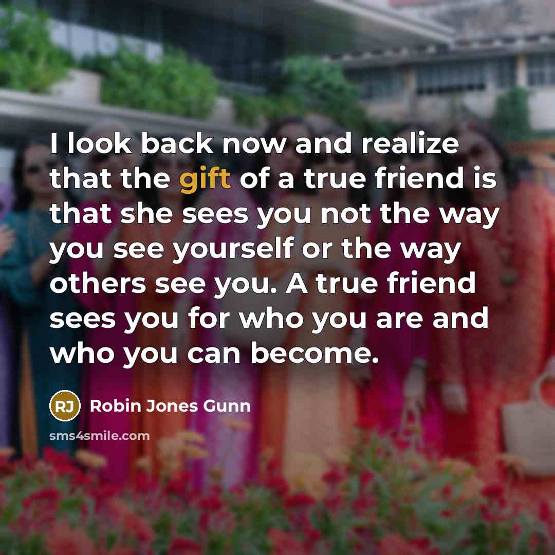 “I look back now and realize that the gift of…” quote by Robin Jones Gunn