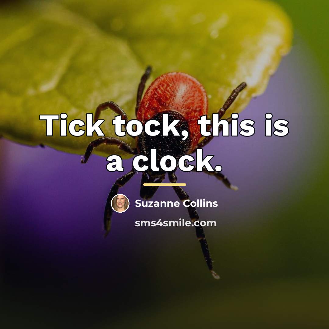 “Tick tock, this is a clock.…” quote by Suzanne Collins