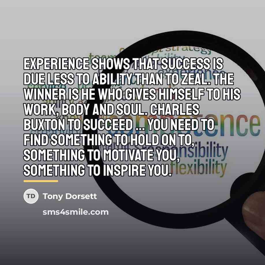 “Experience shows that success is due less to ability than…” quote by Tony Dorsett