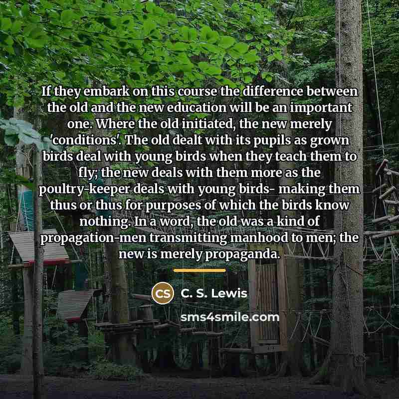 “If they embark on this course the difference between the…” quote by C. S. Lewis