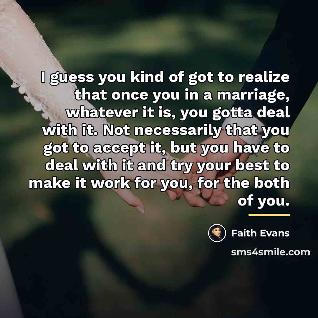 “I guess you kind of got to realize that once…” quote by Faith Evans