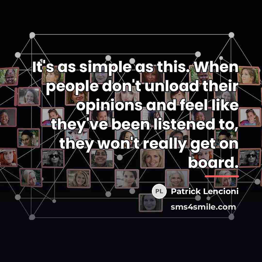 “It's as simple as this. When people don't unload their…” quote by Patrick Lencioni