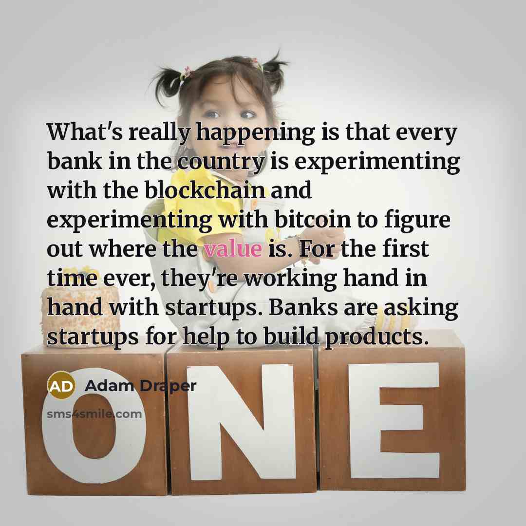 “What's really happening is that every bank in the country…” quote by Adam Draper