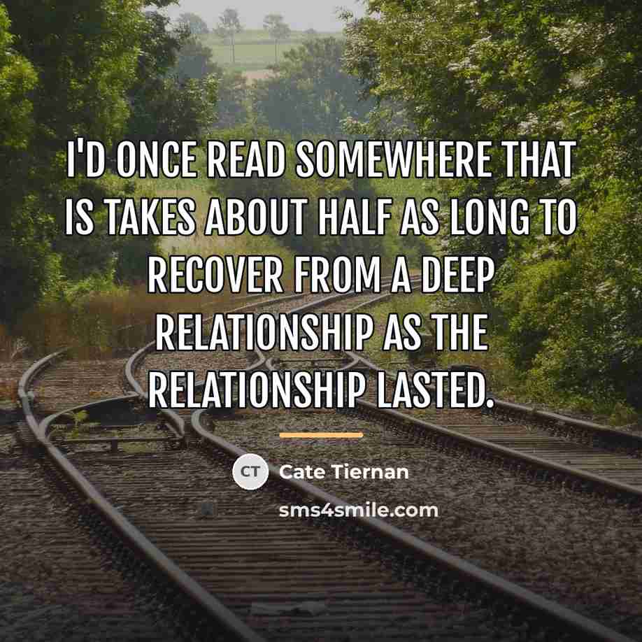 “I'd once read somewhere that is takes about half as…” quote by Cate Tiernan