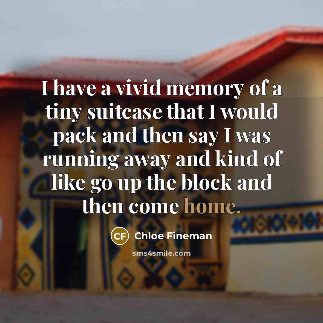 “I have a vivid memory of a tiny suitcase that…” quote by Chloe Fineman