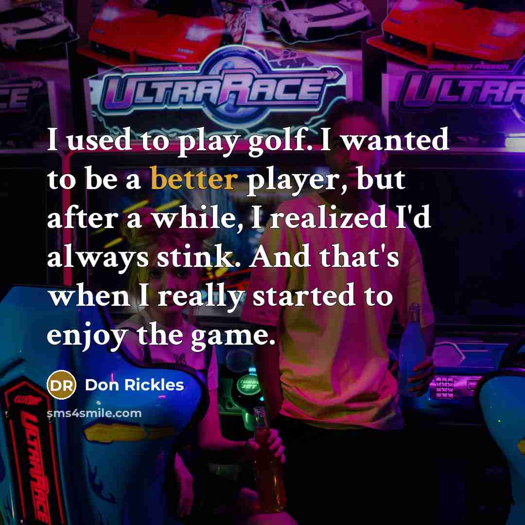 “I used to play golf. I wanted to be a…” quote by Don Rickles