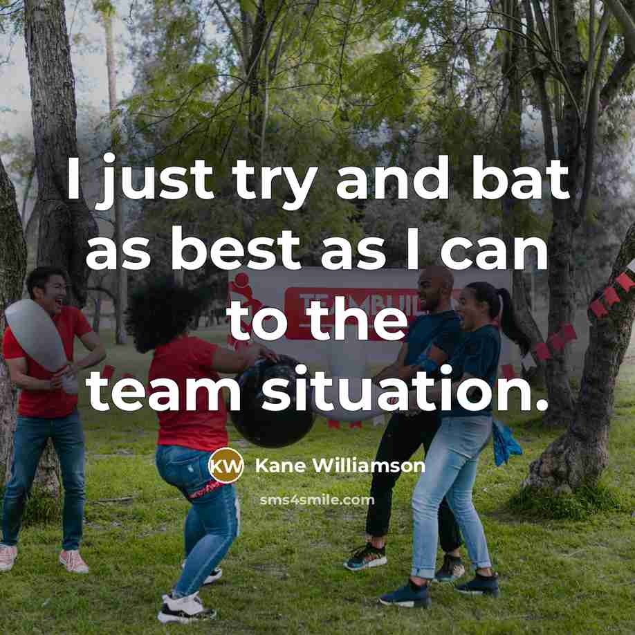 “I just try and bat as best as I can…” quote by Kane Williamson