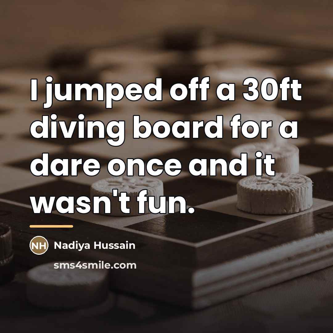 “I jumped off a 30ft diving board for a dare…” quote by Nadiya Hussain