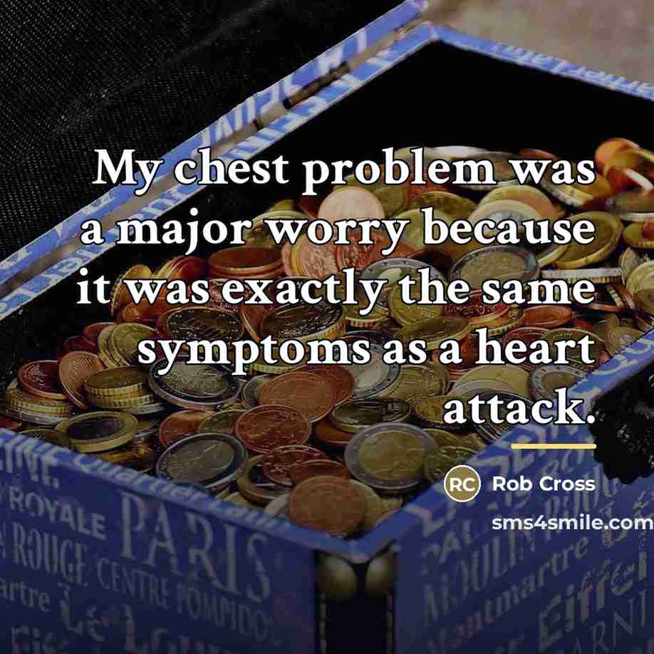 “My chest problem was a major worry because it was…” quote by Rob Cross