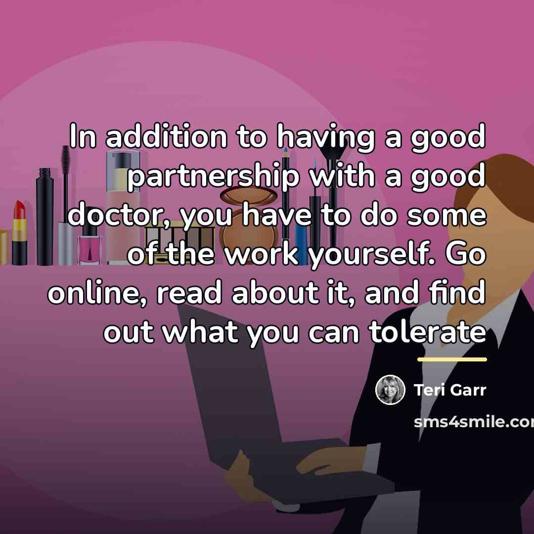 “In addition to having a good partnership with a good…” quote by Teri Garr