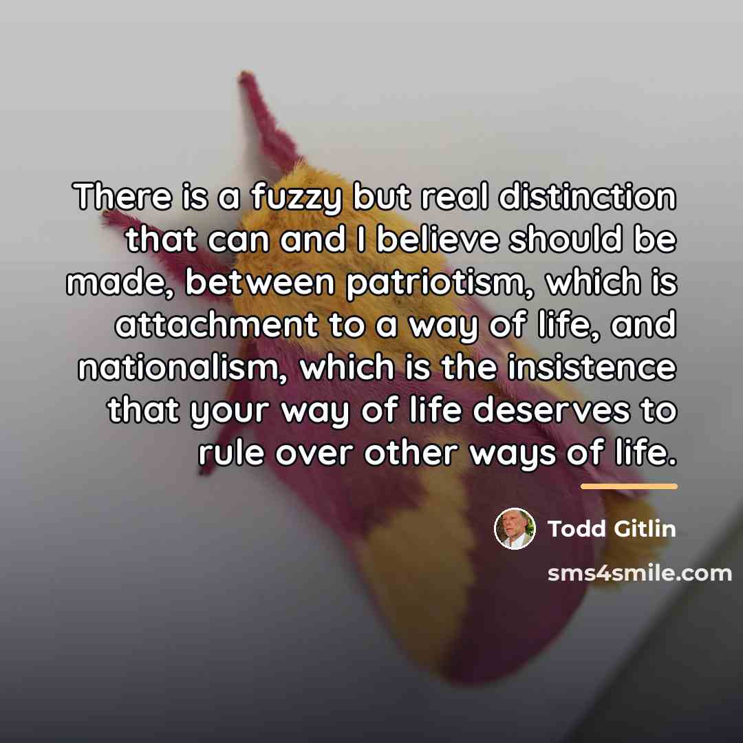 “There is a fuzzy but real distinction that can and…” quote by Todd Gitlin