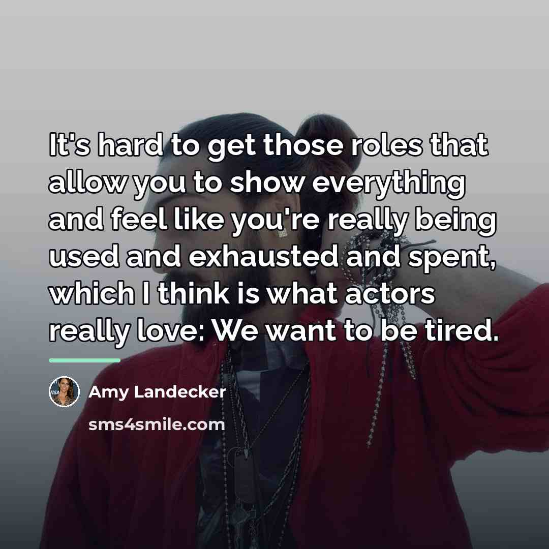 “It's hard to get those roles that allow you to…” quote by Amy Landecker