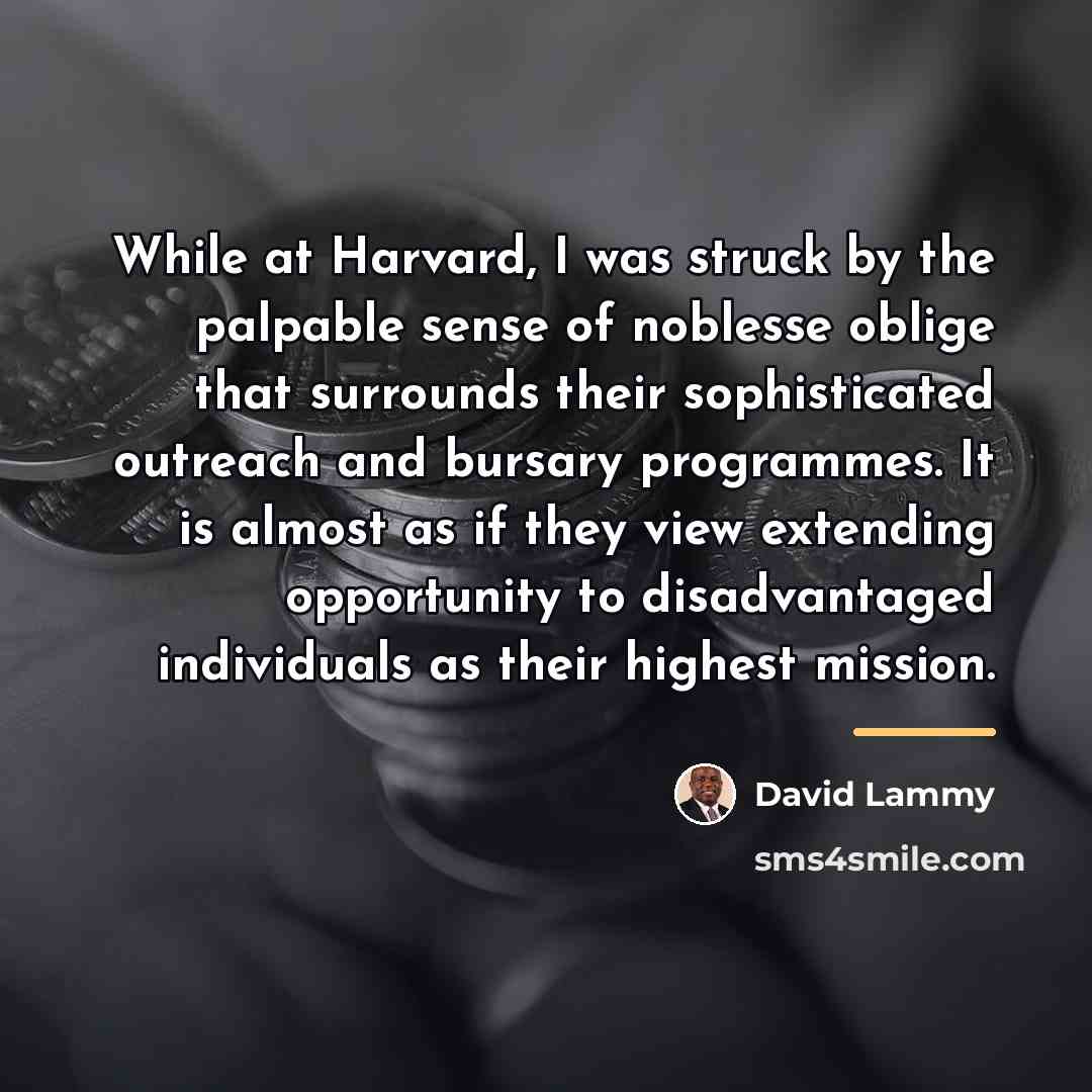 “While at Harvard, I was struck by the palpable sense…” quote by David Lammy