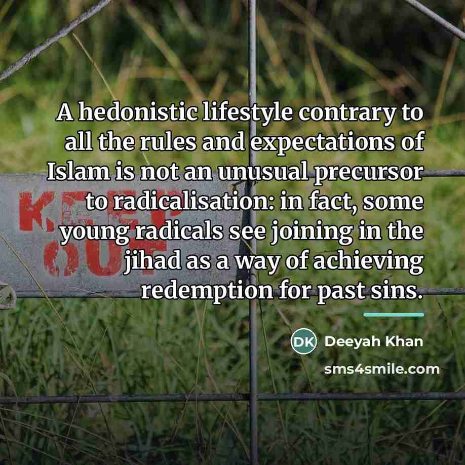 “A hedonistic lifestyle contrary to all the rules and expectations…” quote by Deeyah Khan