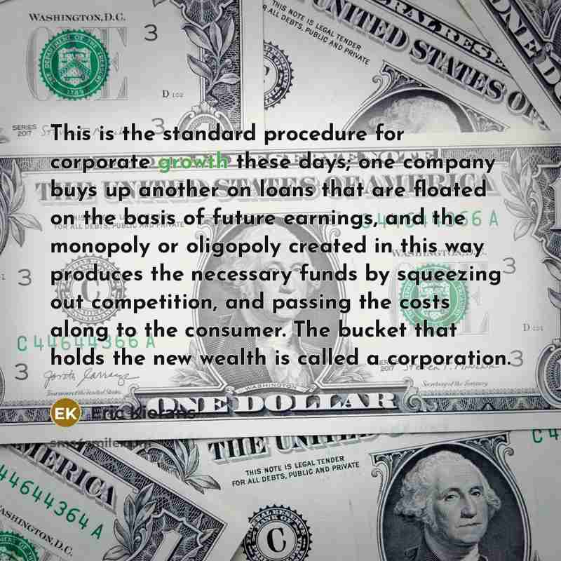 “This is the standard procedure for corporate growth these days;…” quote by Eric Kierans