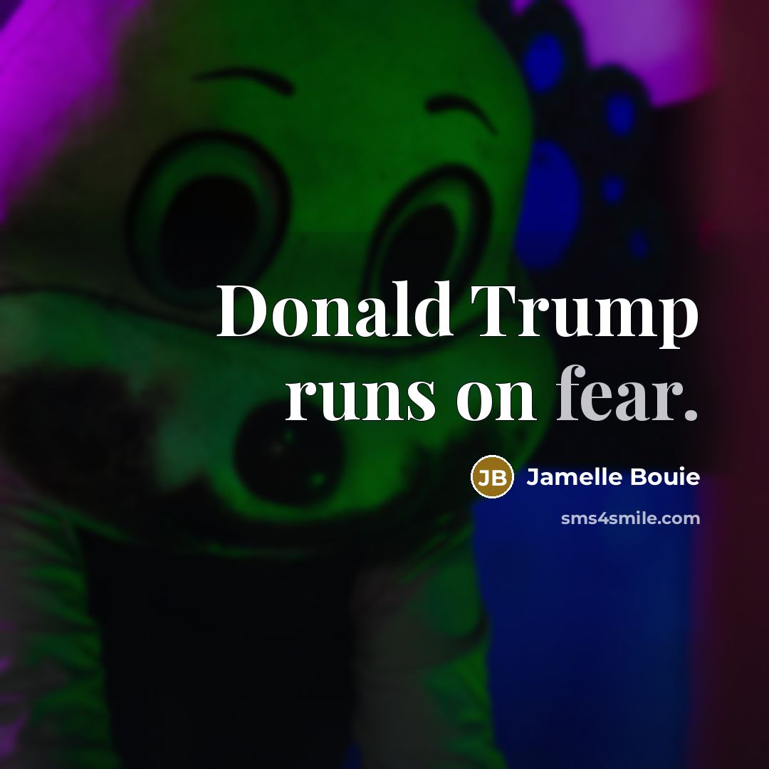 “Donald Trump runs on fear.…” quote by Jamelle Bouie