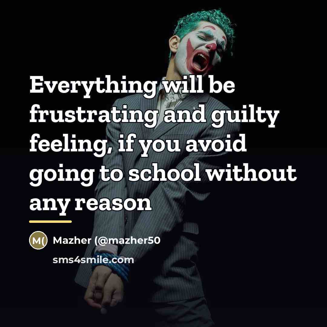 “Everything will be frustrating and guilty feeling, if you avoid…” quote by Mazher (@mazher50