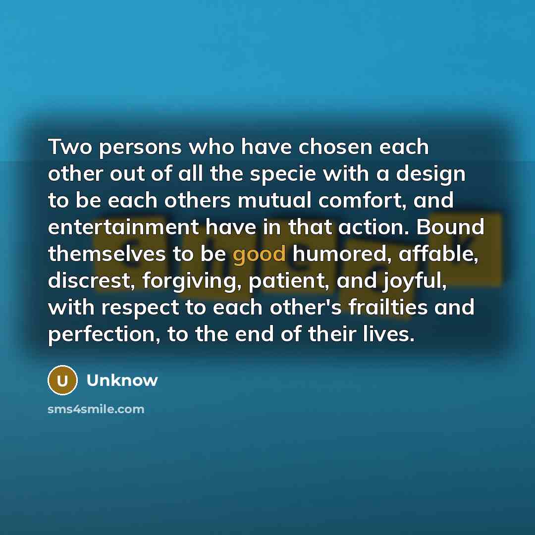 “Two persons who have chosen each other out of all…” quote by Unknow