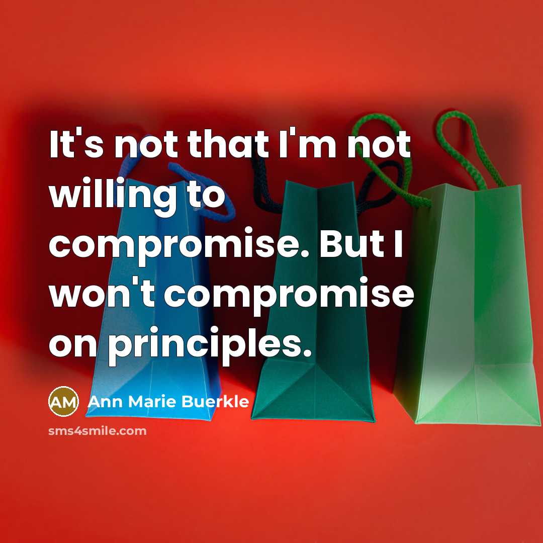 “It's not that I'm not willing to compromise. But I…” quote by Ann Marie Buerkle
