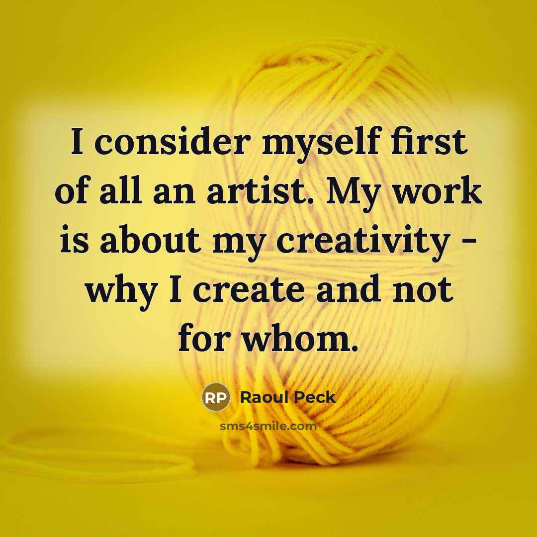 “I consider myself first of all an artist. My work…” quote by Raoul Peck